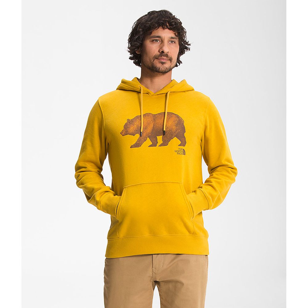 The North Face Hoodie Mens Australia - The North Face Tnf™ Bear Pullover Yellow (YZR-076183)